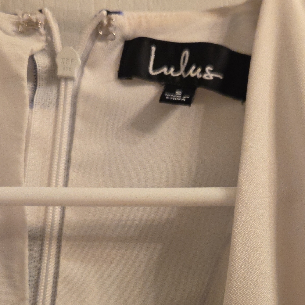 Lulu's High Low Dress in Blue and White Floral - Picture 2 of 3